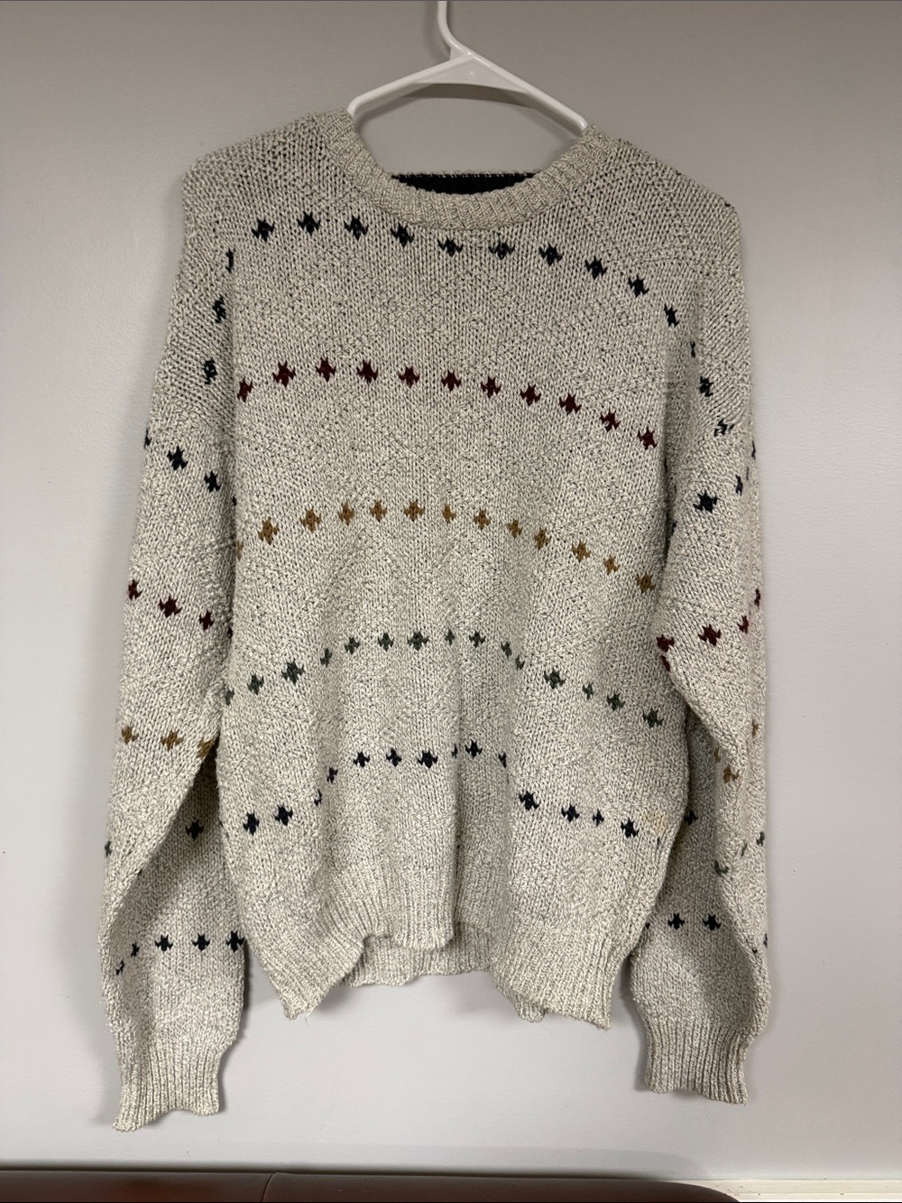 Liberty Vintage  Warm Heavy-weinght 100% Cotton Knit Crew Neck Sweater S- L
